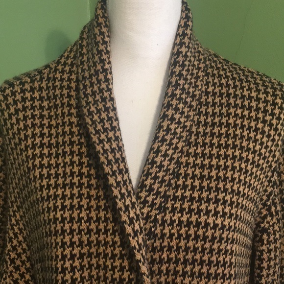 SAG HARBOR Houndstooth coat in brown and black - Picture 2 of 6
